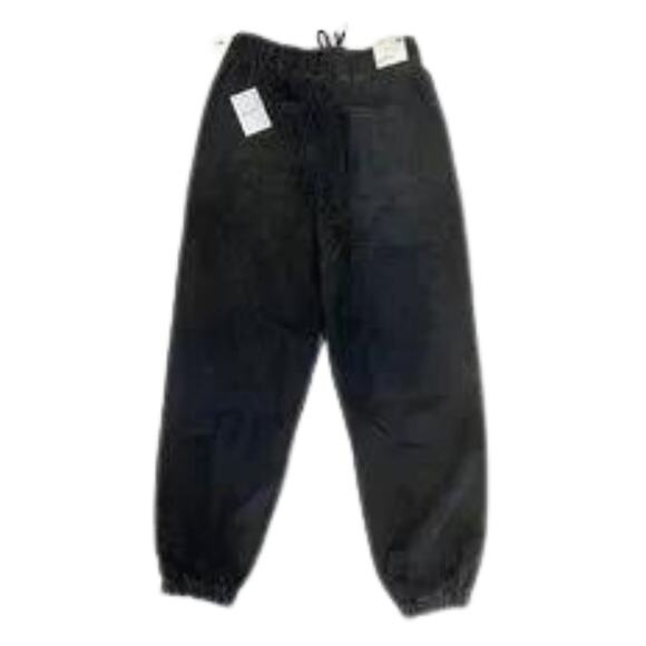 FOREVER 21 Black Distressed Drawstring High Rise Denim Joggers Size Medium - Picture 1 of 4